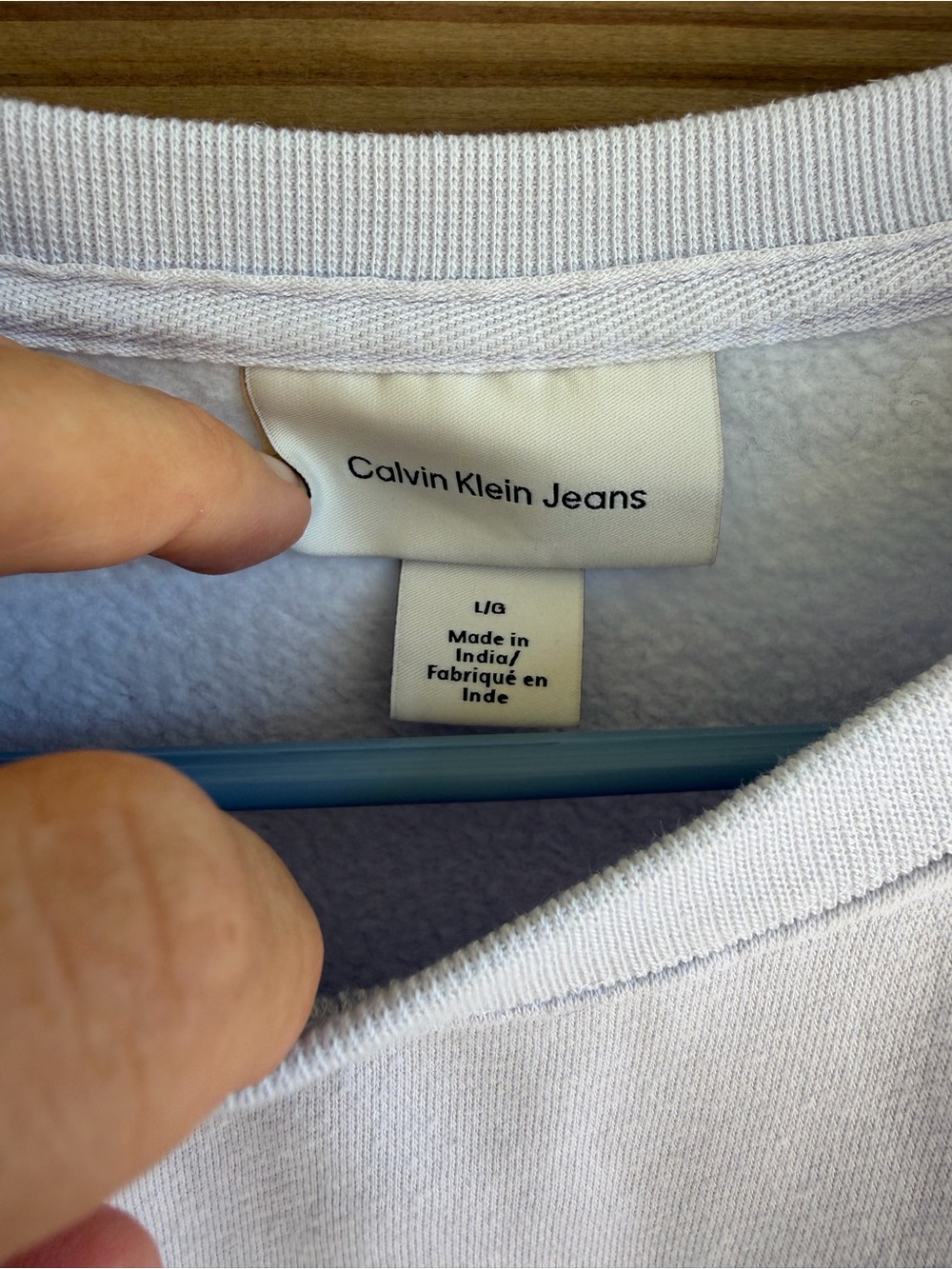 Calvin Klein Women's Light purple lGray Crewneck Sweatshirt - Picture 2 of 3